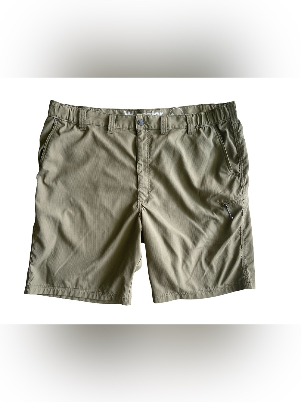 Wrangler Men's Outdoor Performance Utility Shorts Olive Green Size 46